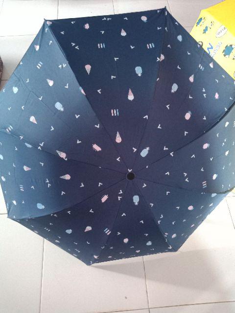 Jktumbrella / Payung Lipat 3 Ice Cream Nanas Pineapple / Lapis Hitam Uv / Grc - 1904