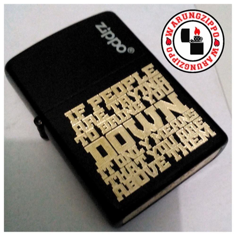 Zippo Grafir quote korek custom Bagus
