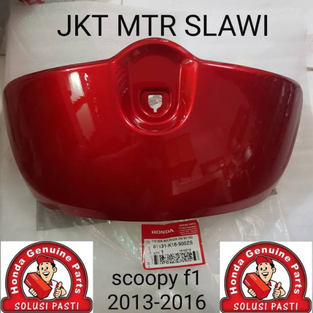 Cover inner rack laci rack bagasi scoopy f1 2013 - 2020 warna merah  ori Honda