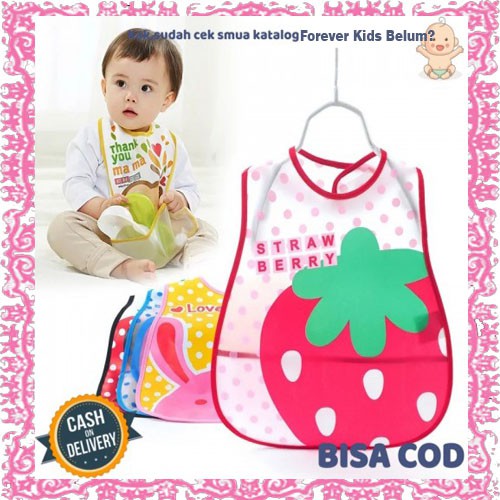 Celemek Makan Bayi / Slabber Bayi Plastik