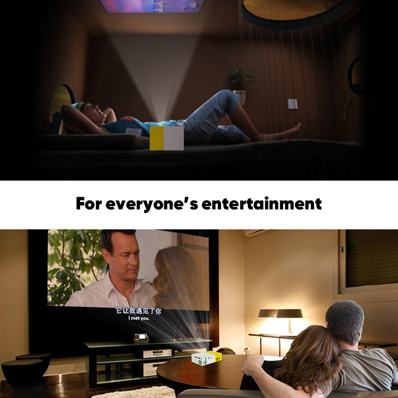 Smartfish HD LED Projector Mini Proyektor 1080HD Home Theater LED