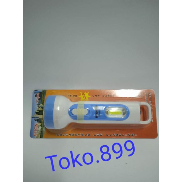 SENTER TANGAN STION 8889(3W) 2in1 SENTER LED CAS ULANG