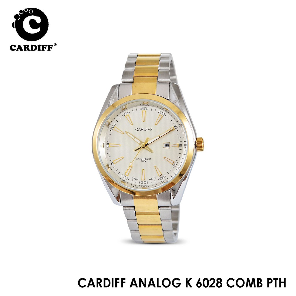 Cardiff Analog K 6028 Jam Tangan Pria, Jam Tangan Kasual
