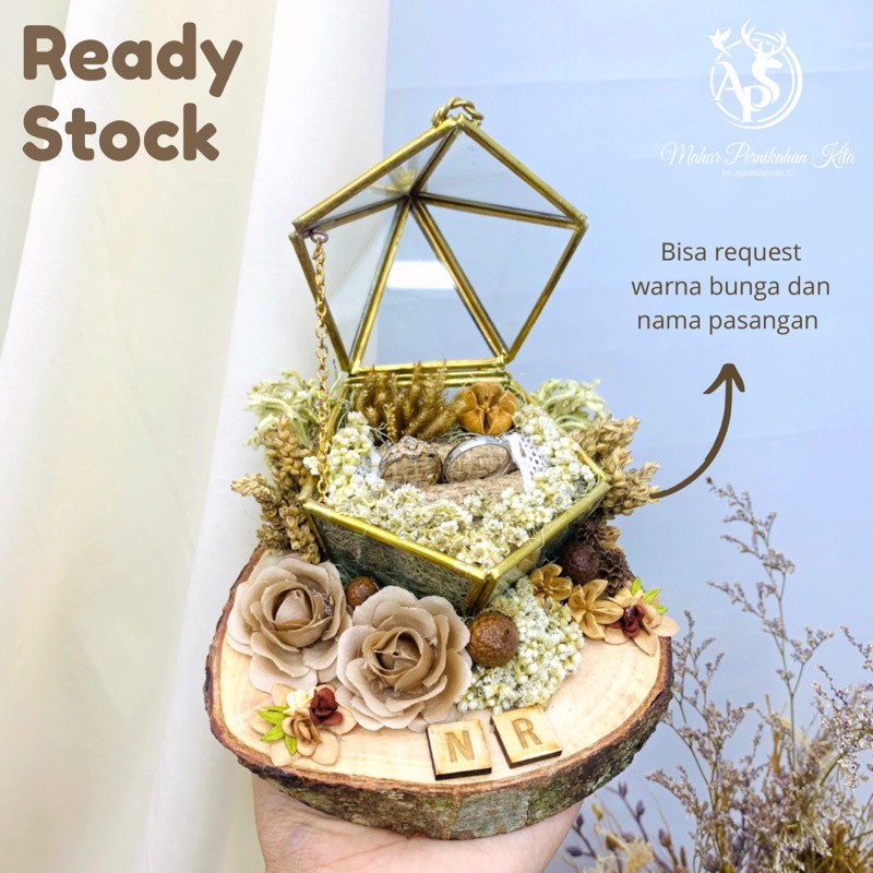 RING BOX | KOTAK CINCIN RUSTIC PENTAGON