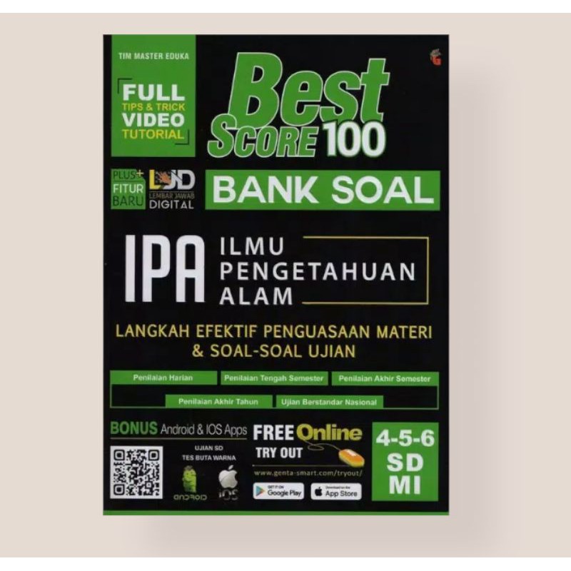 BEST SCORE 100 BANK SOAL IPA SD.MI 4,5,6