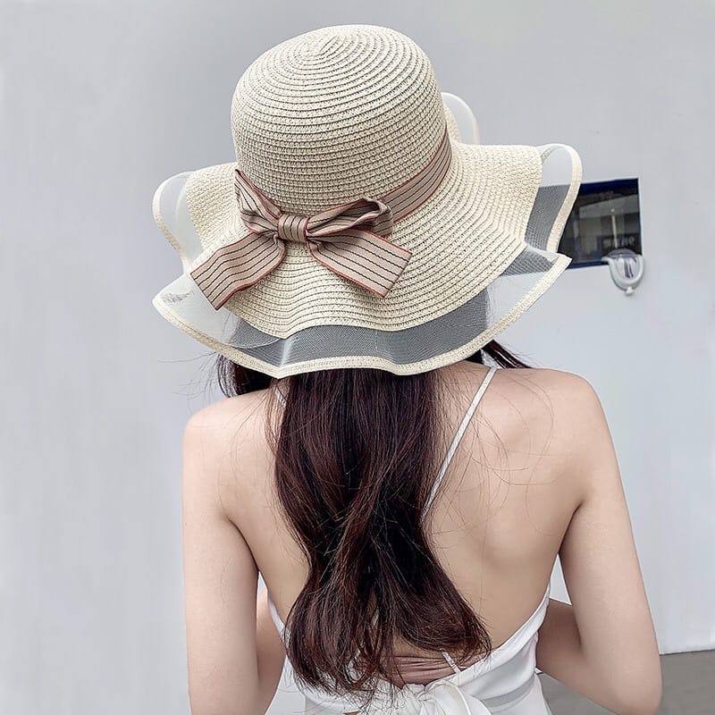 CAHAYA  Topi Pantai wanita pelindung UV -Summerhat Pantai import T68