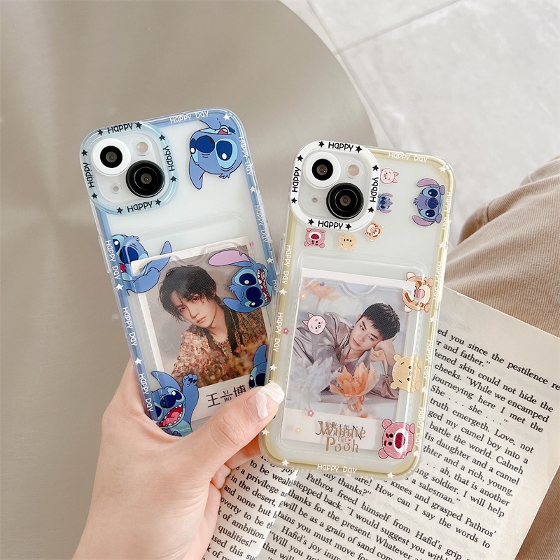 Soft Case Pelindung Lensa Transparan Motif Kartun Untuk iPhone 12 13 Pro MAX 11 X XR XS MAX 7 8 Plus