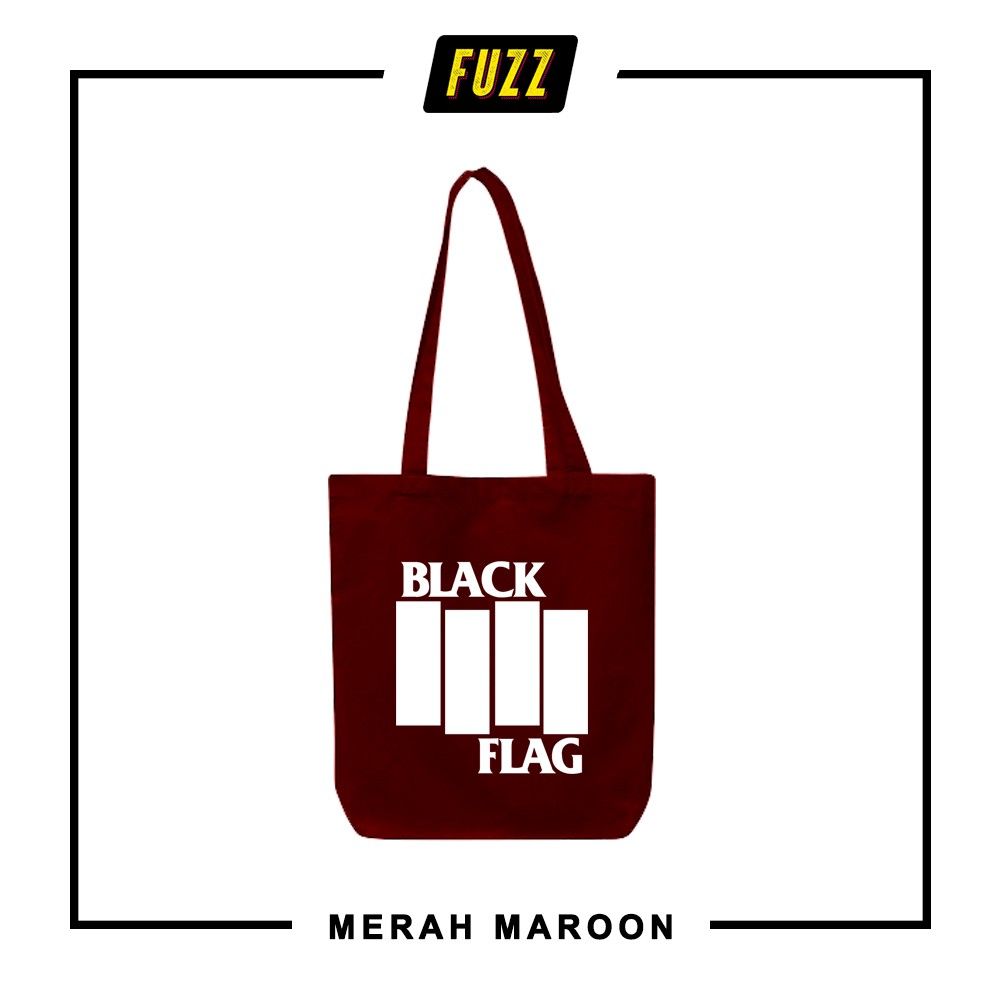 Tote Bag Band Black Flag Totebag Distro Musik Punk Pria Dan Wanita Tas Jinjing Kuliah Keren Murah