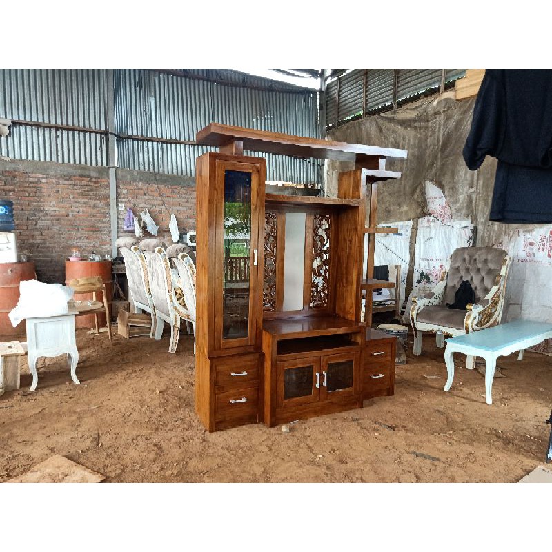 Partisi jati l Partisi jepara l pembatas ruangan