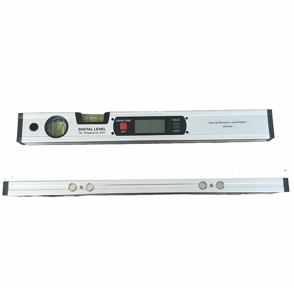 Kaisi Alat Ukur Sudut Kemiringan Digital Inclinometer Waterpass 360 Degree 400mm PUTIH