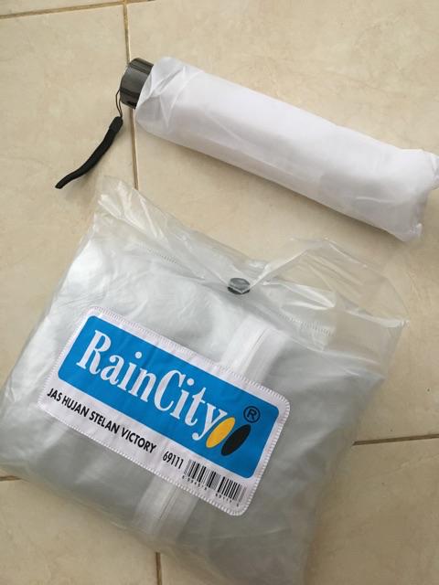 Payung Lipat 3 Putih Polos Promosi (rangka Anti Angin)