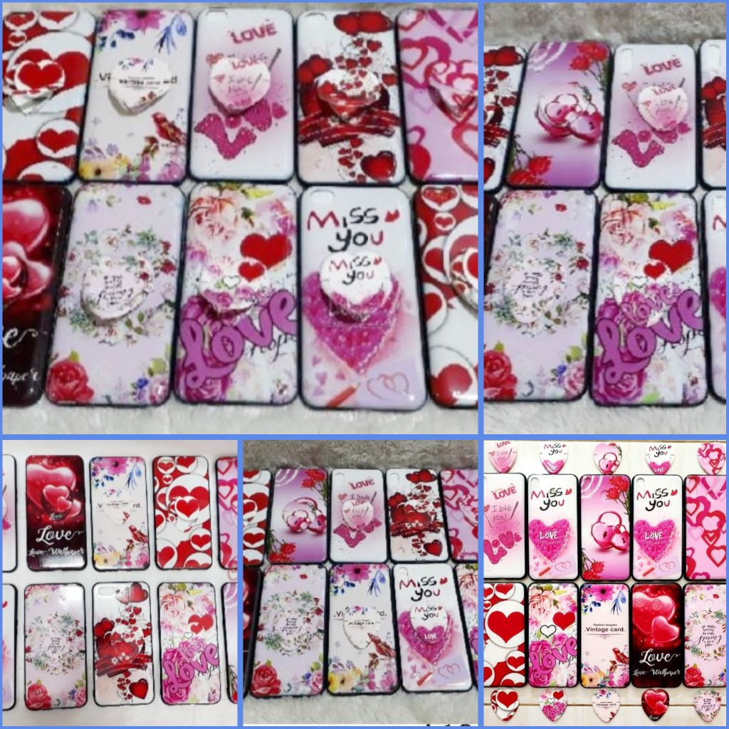TERLARIS  SOFTCASE KARAKTER LOVE + RING SAMSUNG A20/A30 M20 OPPO A37 REDMI GO 5A