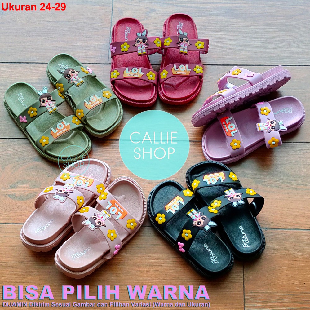 Sandal Jelly Anak Perempuan Jelly Import Sol Tebel Laluna 029-4