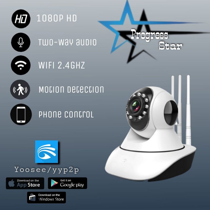 IP Kamera CCTV Yoosee Wireles IP Camera HD 1080P 3 Antena