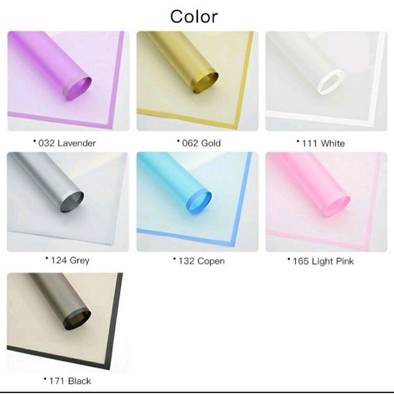 

Kertas Cellopane /kertas buket/cellophane/kertas buket medan Transparant list color