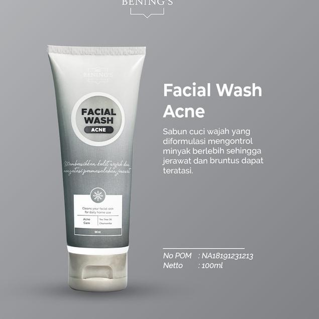 ۞ Facial Wash Acne Benings Skincare by Dr Oky (Benings Clinic) ♣