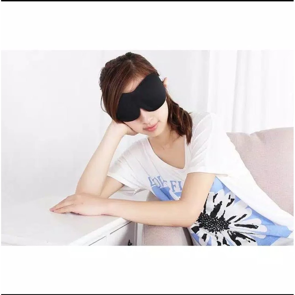 3D Sleep Eye Mask Travel Soft Kacamata Penutup Mata Saat Tidur