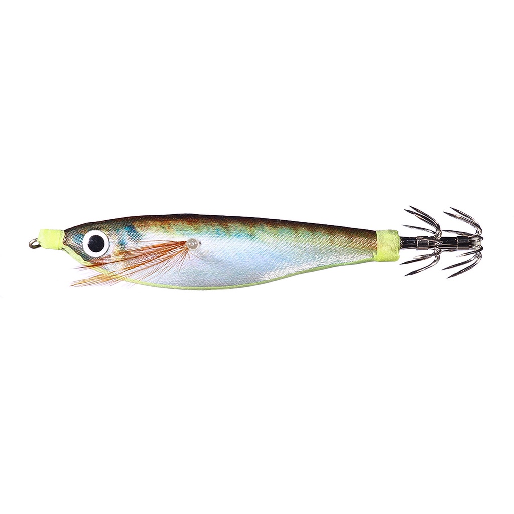 Hengjia Luminous Shrimp Fishing Lure Umpan Pancing Bentuk Udang Glow In The Dark Bahan Plastik Keras 10cm / 9.6g Prawn Bait With Squid Jig Hook