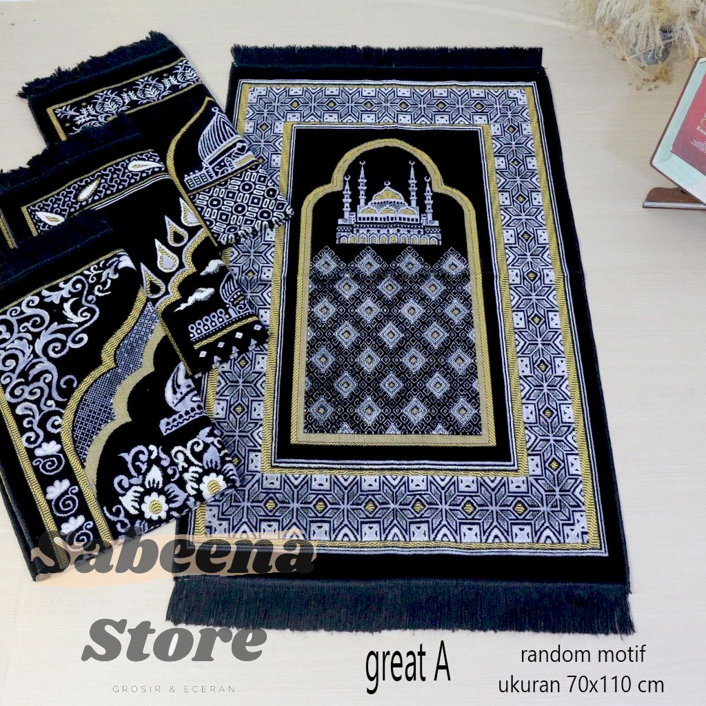 Sajadah Turki Bluddru 70x110 Sejadah Turky Sauvenir Oleh Oleh Haji dan Umroh COD By Sabeena Store