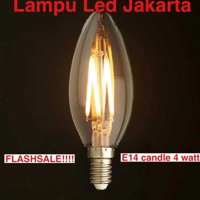 Diskon Lampu Led Filamen E14. Lampu Candle E14 4Watt Promo