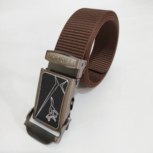 IKAT PINGGANG GESPER SABUK PRIA ARMY KANVAS JEPIT STAINLESS BUCKLE