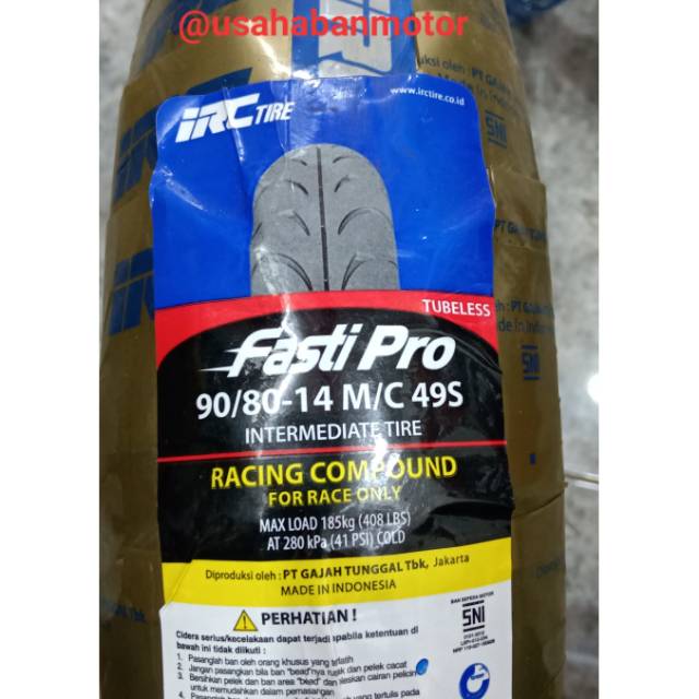 Ban IRC Fasti Pro 90 80 Ring 14 Racing Compound H   arga 1 Ban | Shopee