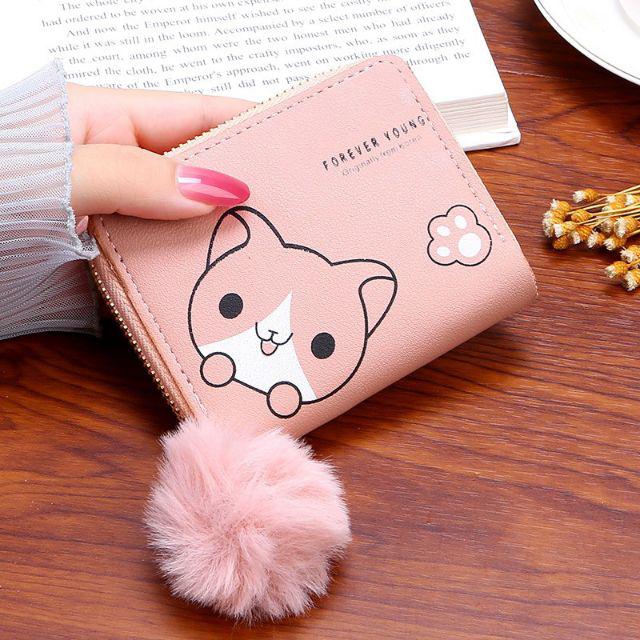 EV -  D28 DOMPET KELLY BELLY DOMPET MINI  WANITA  REAL PICT IMPORT-Pink muda