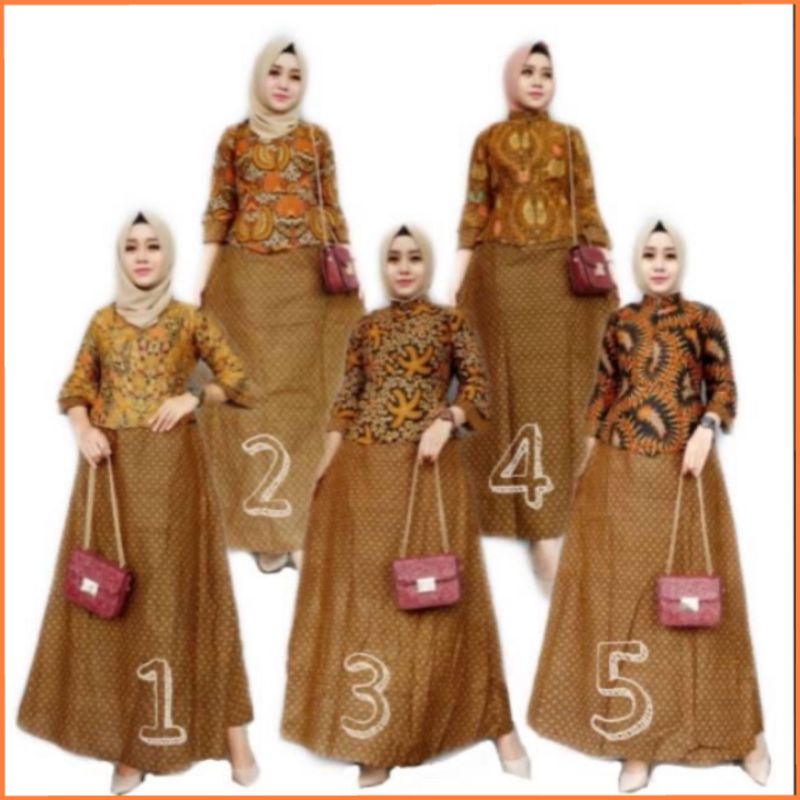 Ori Naura Gamis terbaru 2021, motif parang Gamis Batik Baju Pesta ethnic elegant moderen modis trend
