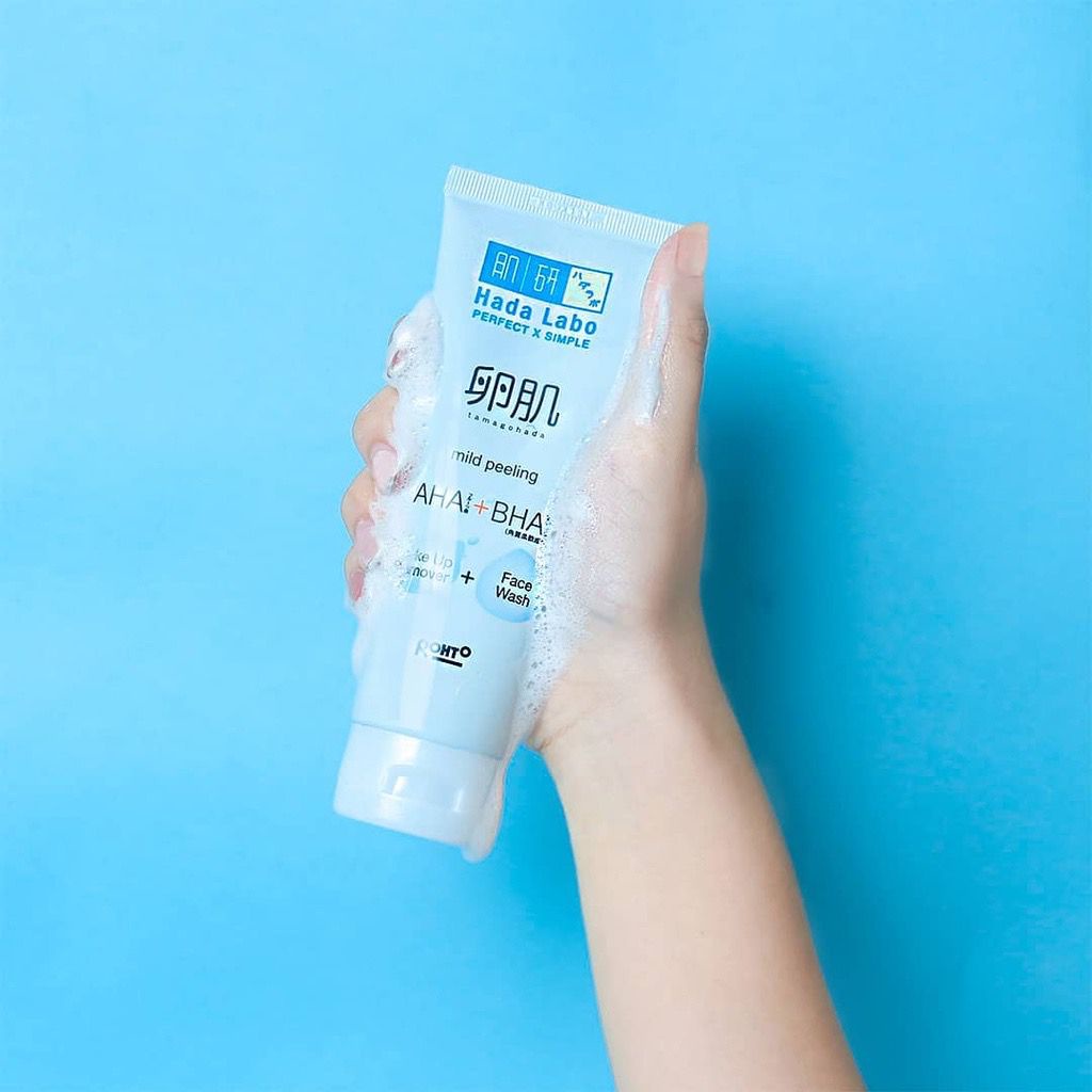 ✿ELYSABETHME✿ Hada Labo Tamagohada AHA/BHA face wash sabuncuci mukaimport memutihkan bahan alami telur