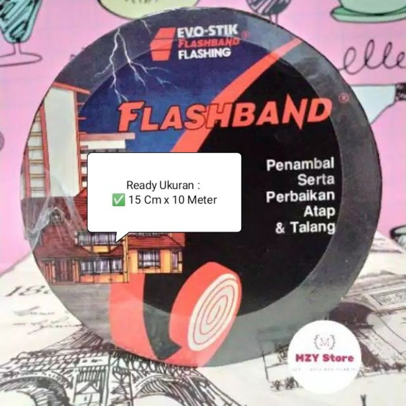 Flashband Lem Atap Bocor 15 Cm x 10 M Lakban Seng Asbes Anti Bocor Penambal Atap