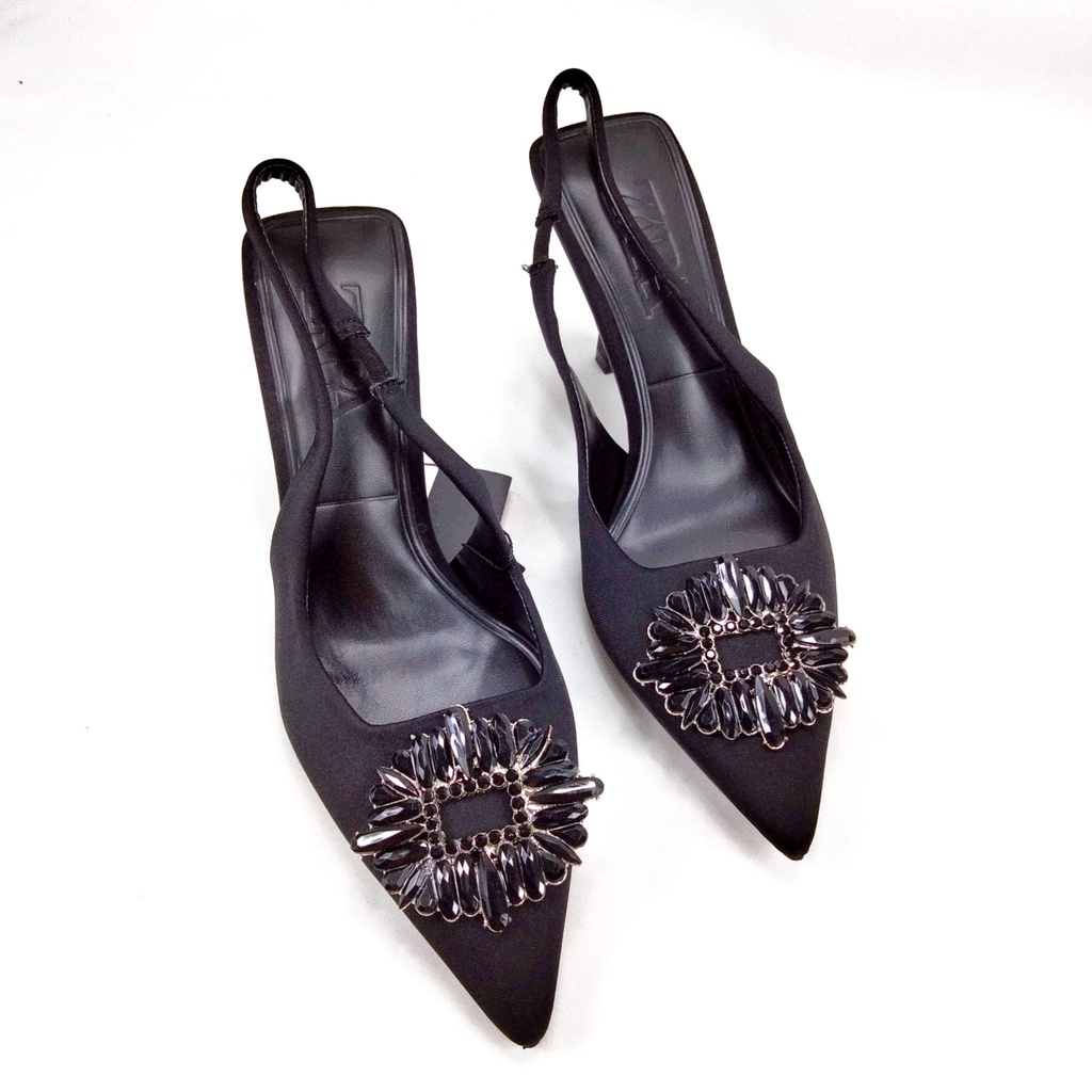 ZR Shimmery Slingback Kitten Heels 3cm &amp; 9cm