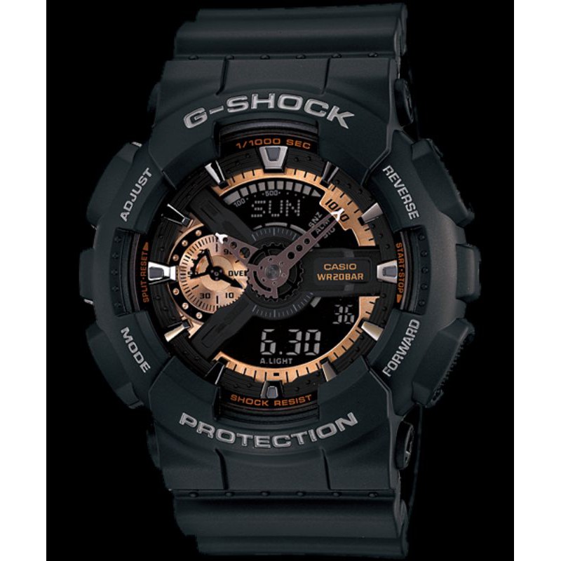 Jam Tangan Pria Merk G Shock Type Ga 110 Black Rose Original Bm Baterai Free Box Set