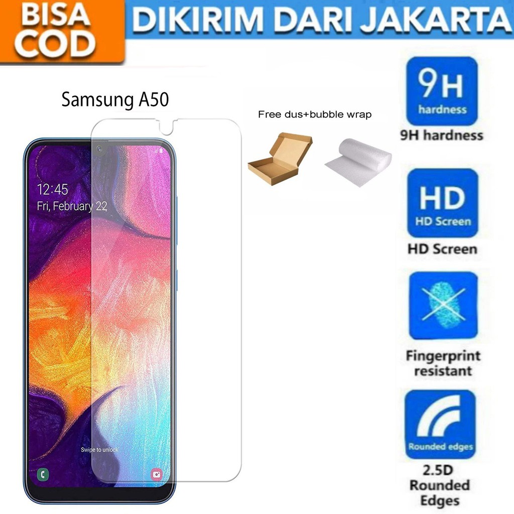 Samsung Galaxy A50 Tempered Glass Screen Protector Anti Gores