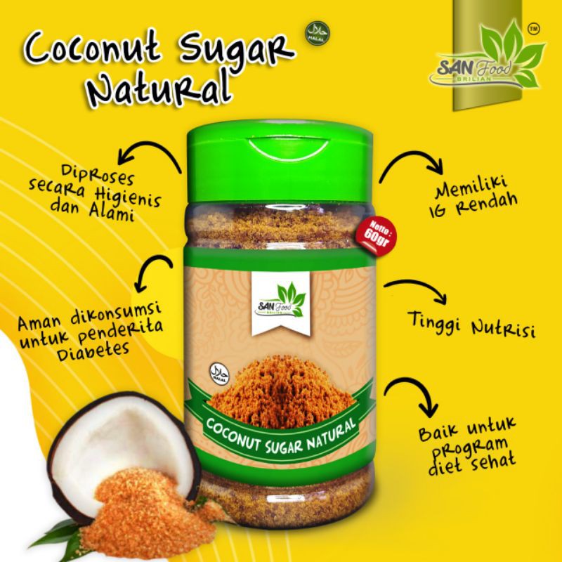 

Coconut Sugar Organic Sanfood 60gr