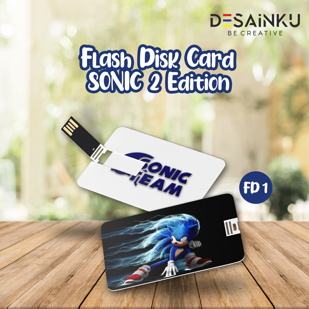 Flashdisk Card Sonic 2 Edition / Usb kartu, usb Id Card Print 2 sisi