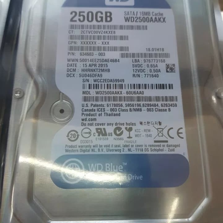seagate wd Harddisk Internal SATA 500GB 500 gb