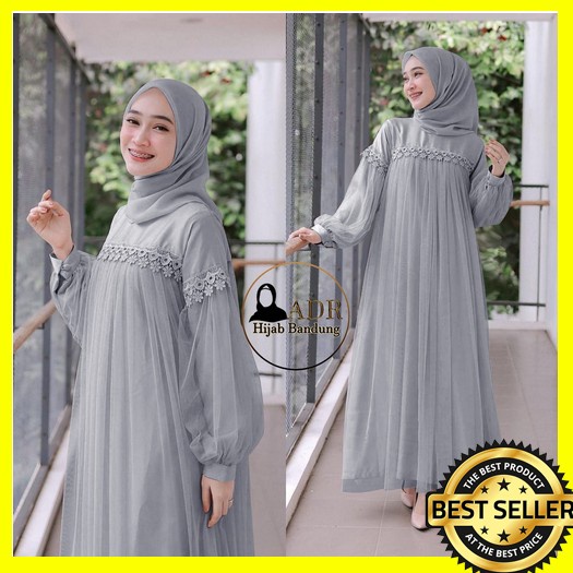 Baju Gamis Brukat Wanita Lebaran Terbaru 2022 Maxi Mora Model Kekinian Bahan Brukat Ukuran M L Xl Xx