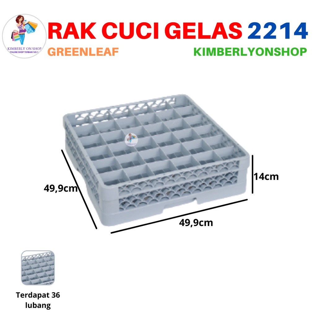 Rak gelas Goblet 36 Lubang Yukako Dish Rack Green leaf 2214