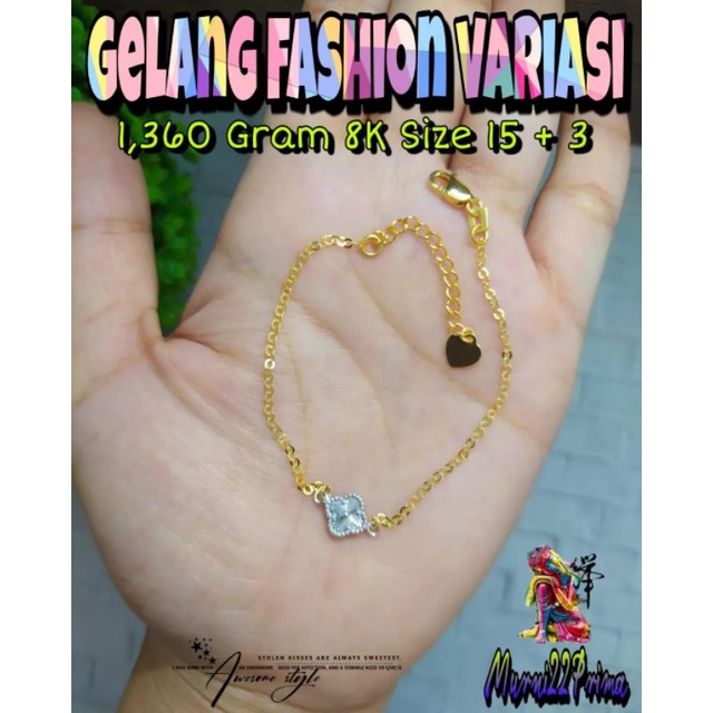 GELANG FASHION VARIASI EMAS ASLI