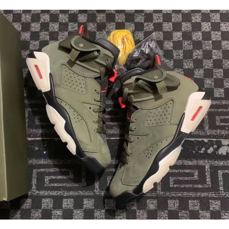 Sneakers Pria Nike Jordan 6 Cactus Jack Travis Scott