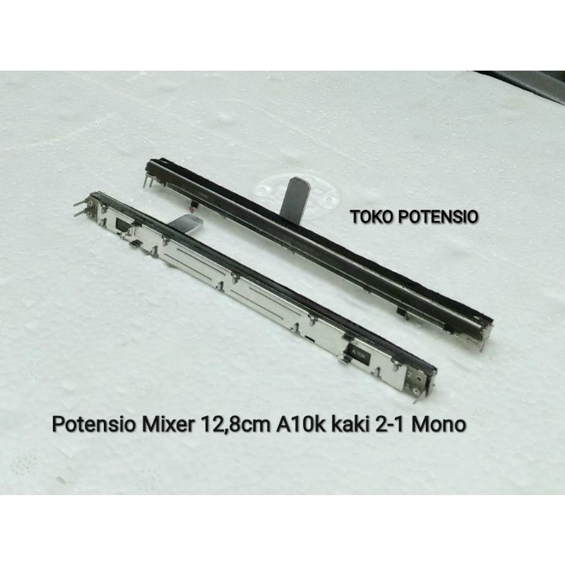 POTENSIO GESER POTENSIO MIXER  FADER A10K 12,8CM KAKI 2+1 MONO