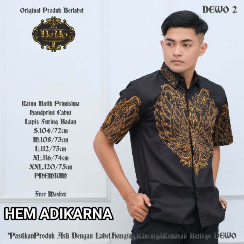 KEMEJA BATIK PRIA LENGAN PENDEK FURING