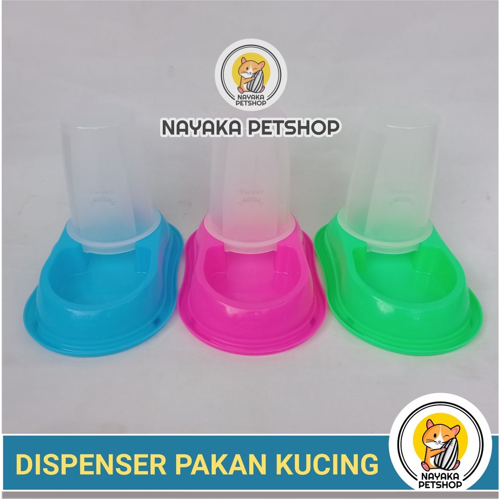 Dispenser Pakan Kucing Anti Semut Otomatis Pet Bowl Feeder Makanan Hewan