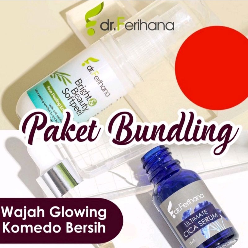 Blunding Cica Serum & Softpeel dr Ferihana | Sarasdrferihanacosmetics