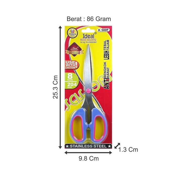 

kertas-pemotong- ideal k500f gunting fancy jumbo (scissors) -pemotong-kertas.