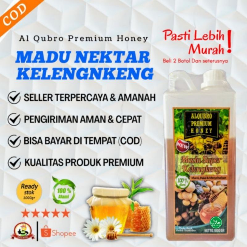 

Madu Asli Al Qubro Al-Qubro AlQubro Premium Madu Varian Nektar Super Kelengkeng 1Kg