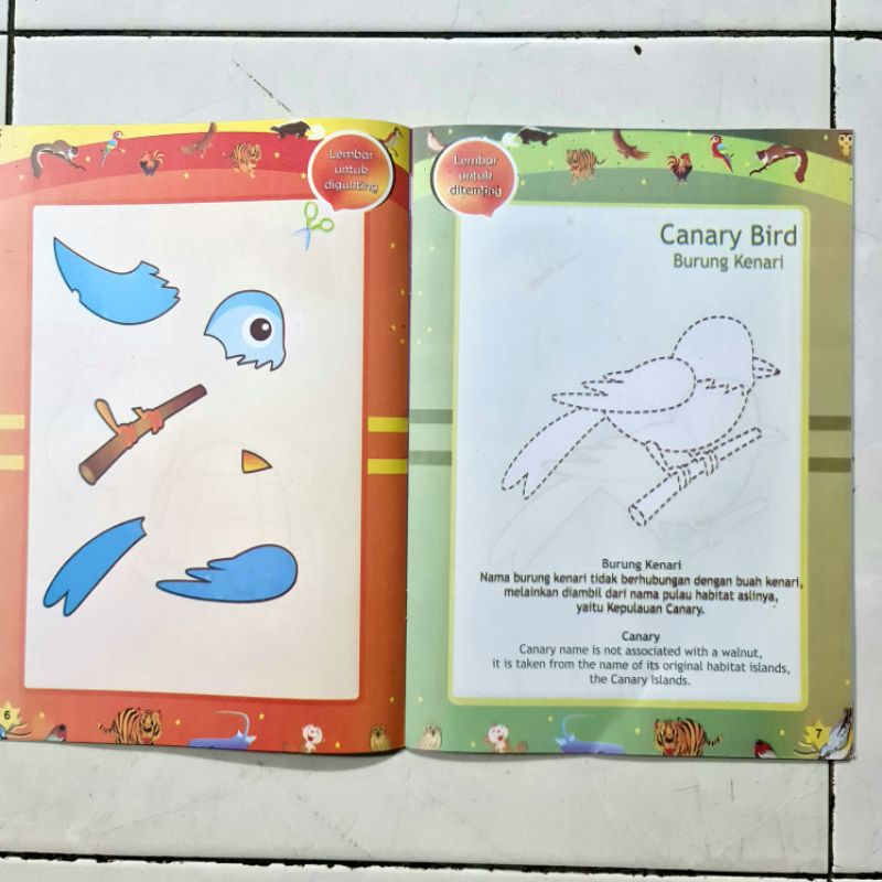 BUKU AKU PANDAI GUNTING TEMPEL MEWARNAI UNTUK ANAK PAUD DAN TK