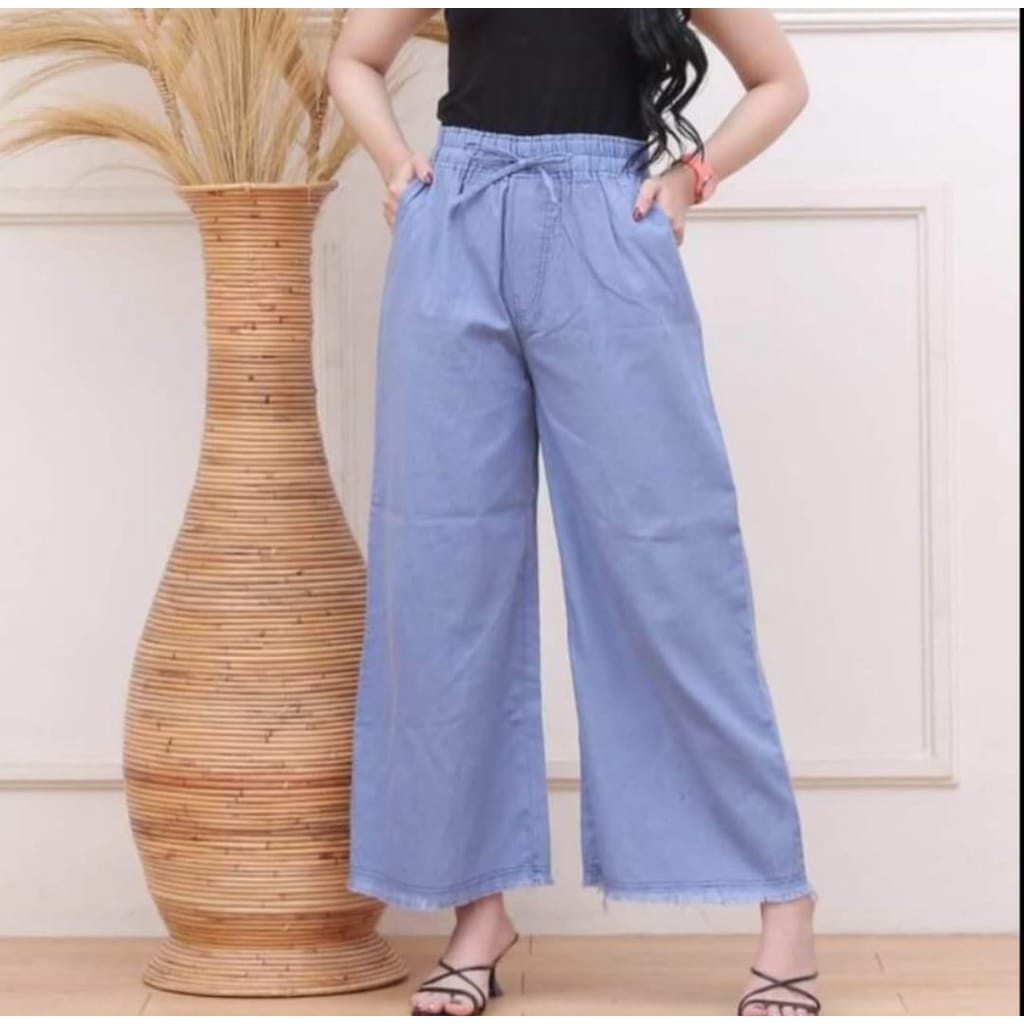 Celana Kulot Jeans Highwaist Rawis / Kulot Jeans Rawis / Kulot Semi Jeans