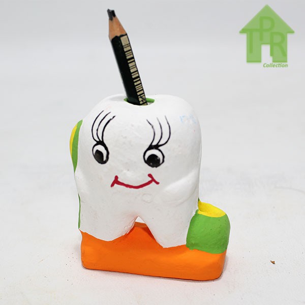 Prakarya tanah liat / souvenir gigi pensil