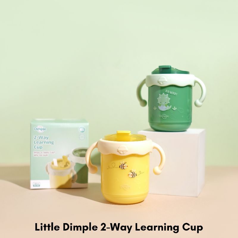 Little Dimple 2-Way Learning Cup ( 2 Way Gelas Minum Anak Stainless )